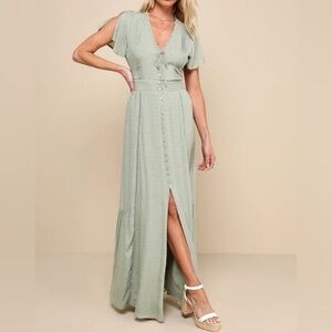 Lulus - Bohemian Green Dress